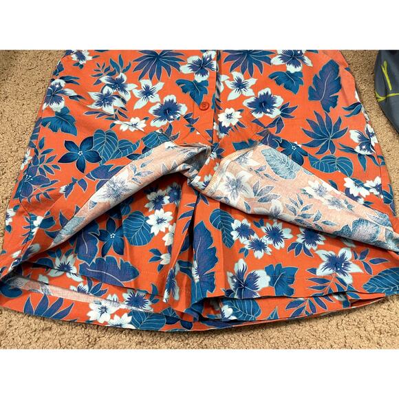 Vintage Women's Floral Sag Harbor Orange Skort 12 - Picture 6 of 7